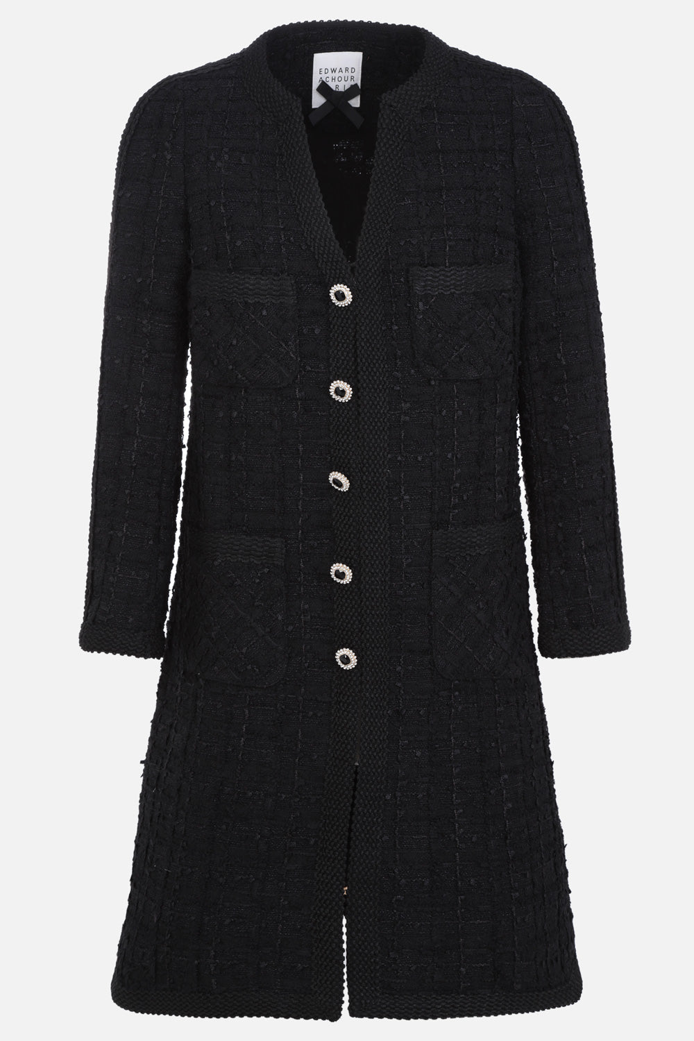 Manteau 2025 tweed noir