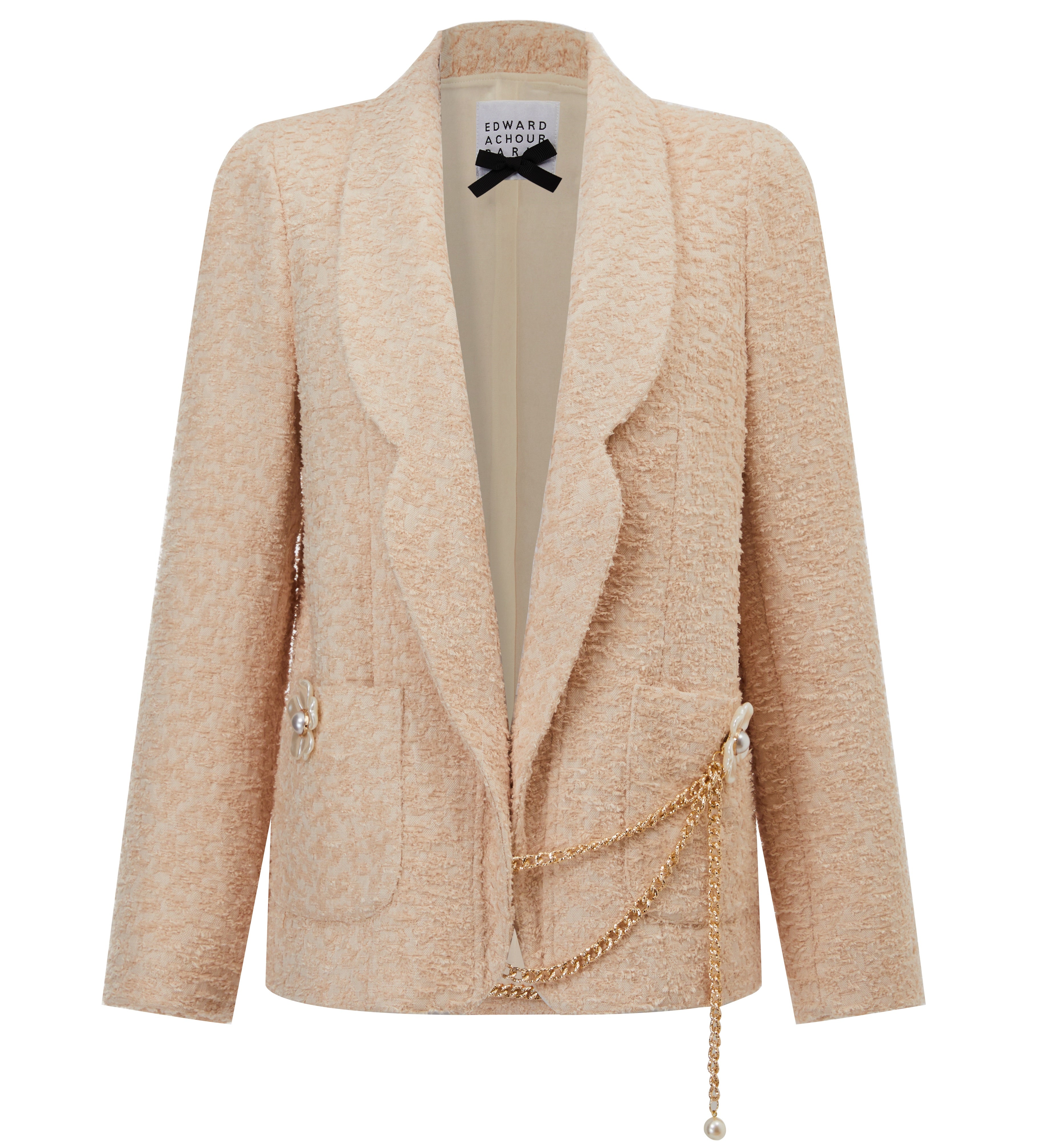 Petal collar boxy blazer