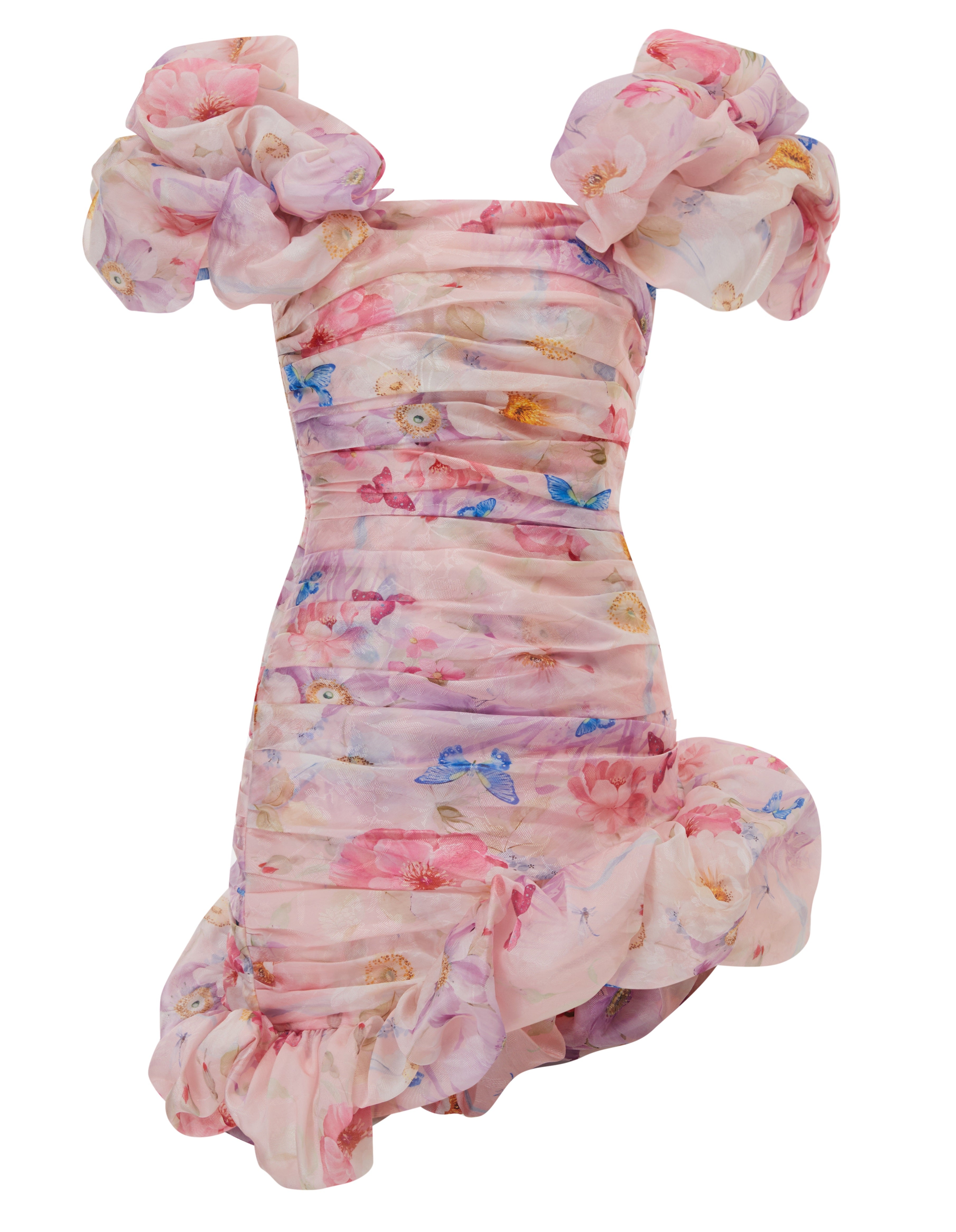 Flower organza bubble dress