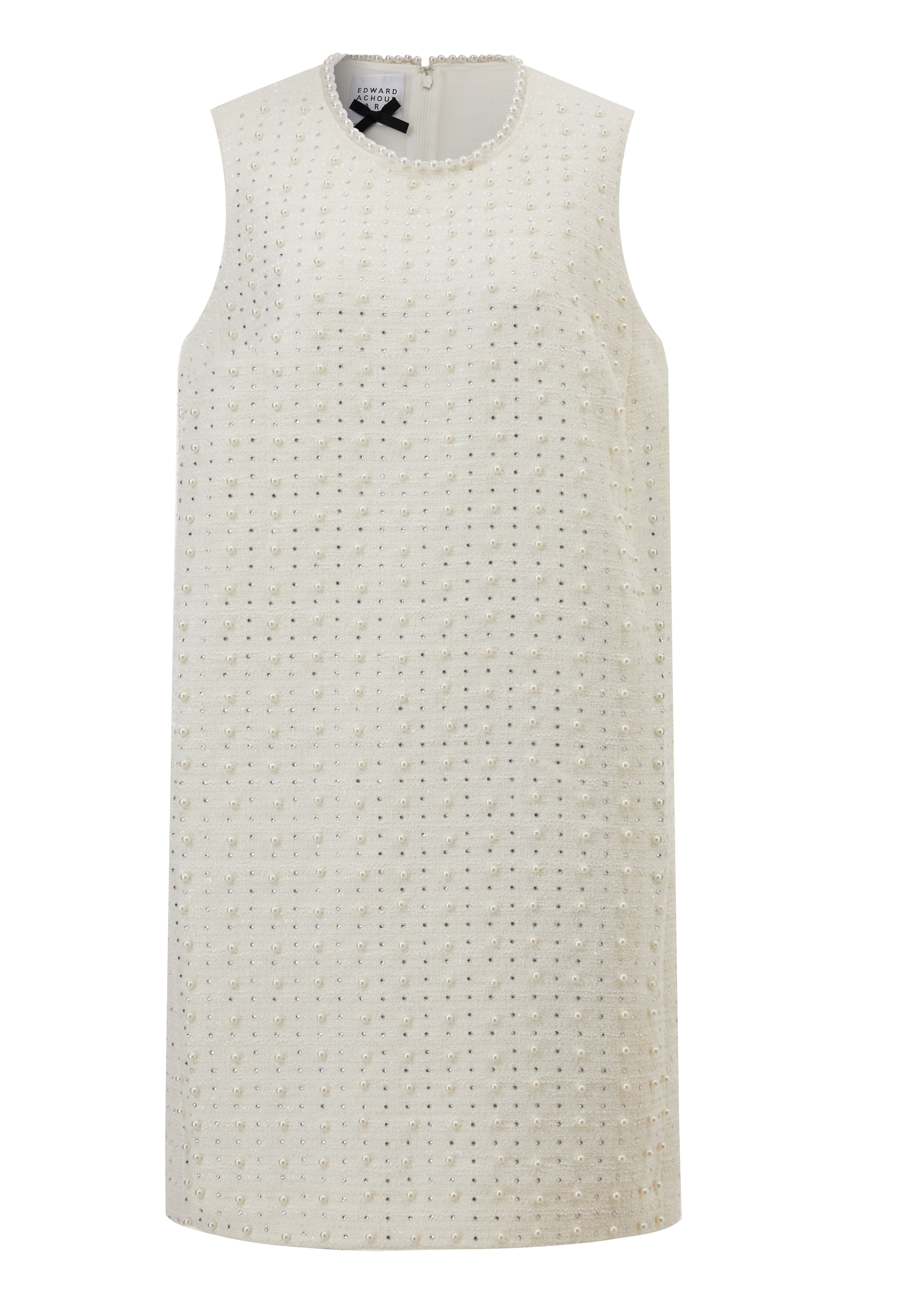 Boxy pearls and Cristal embroidered dress