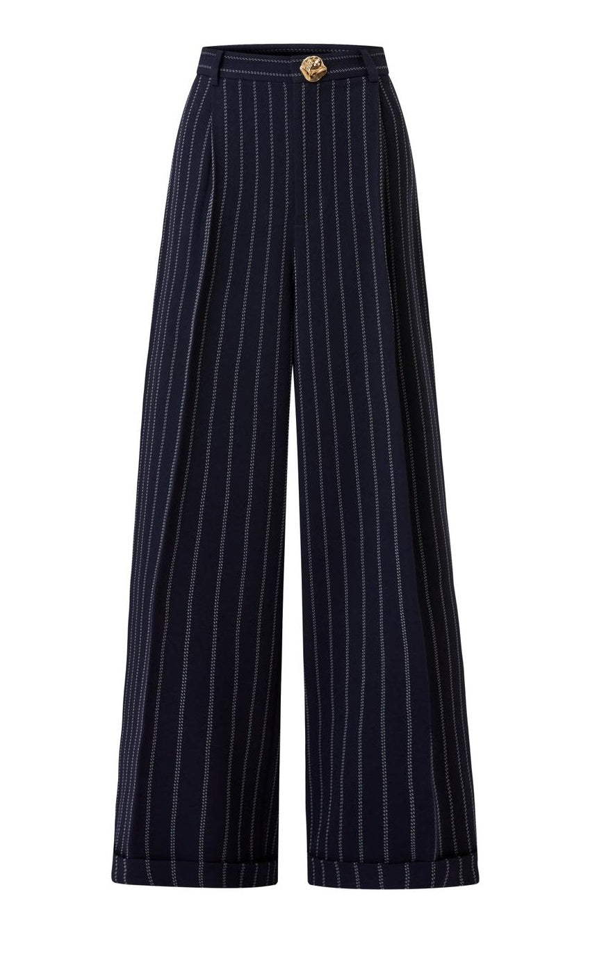 Pin stripes wide pants