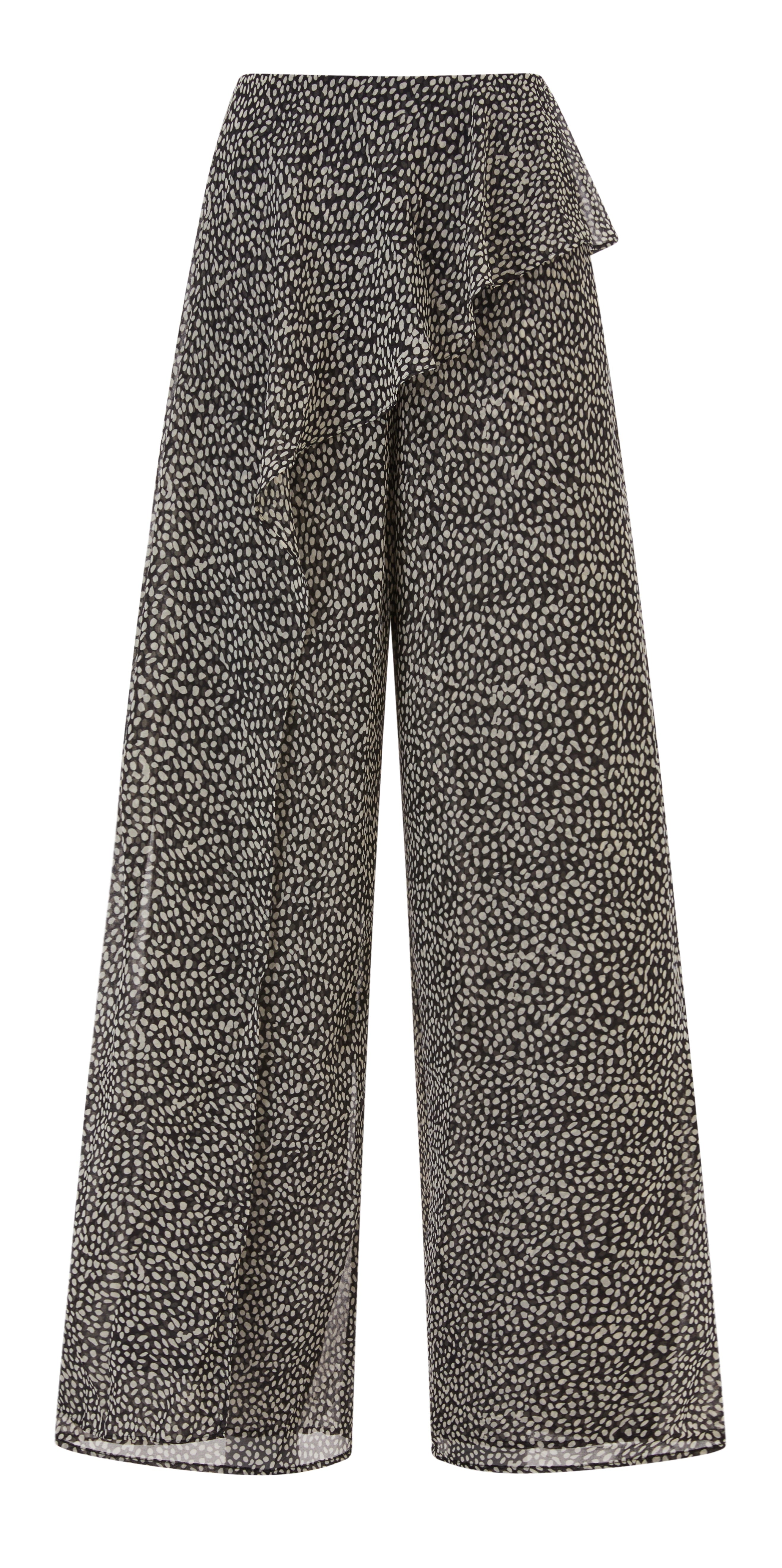 Bickylour asymmetrical crêpe pant