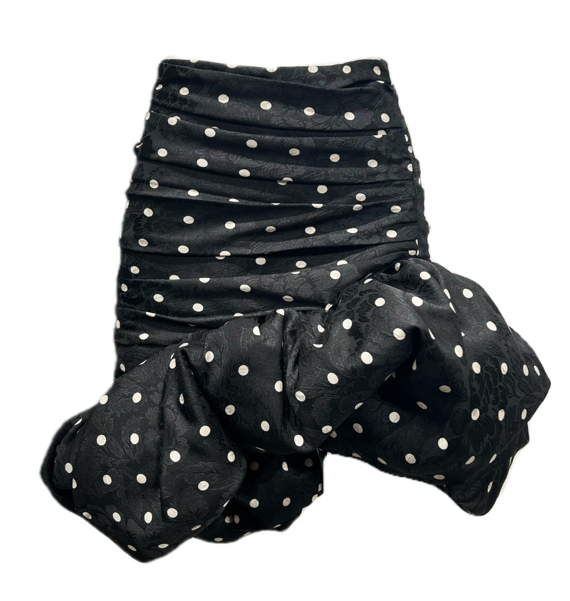 Pleated polka dots Bubble skirt