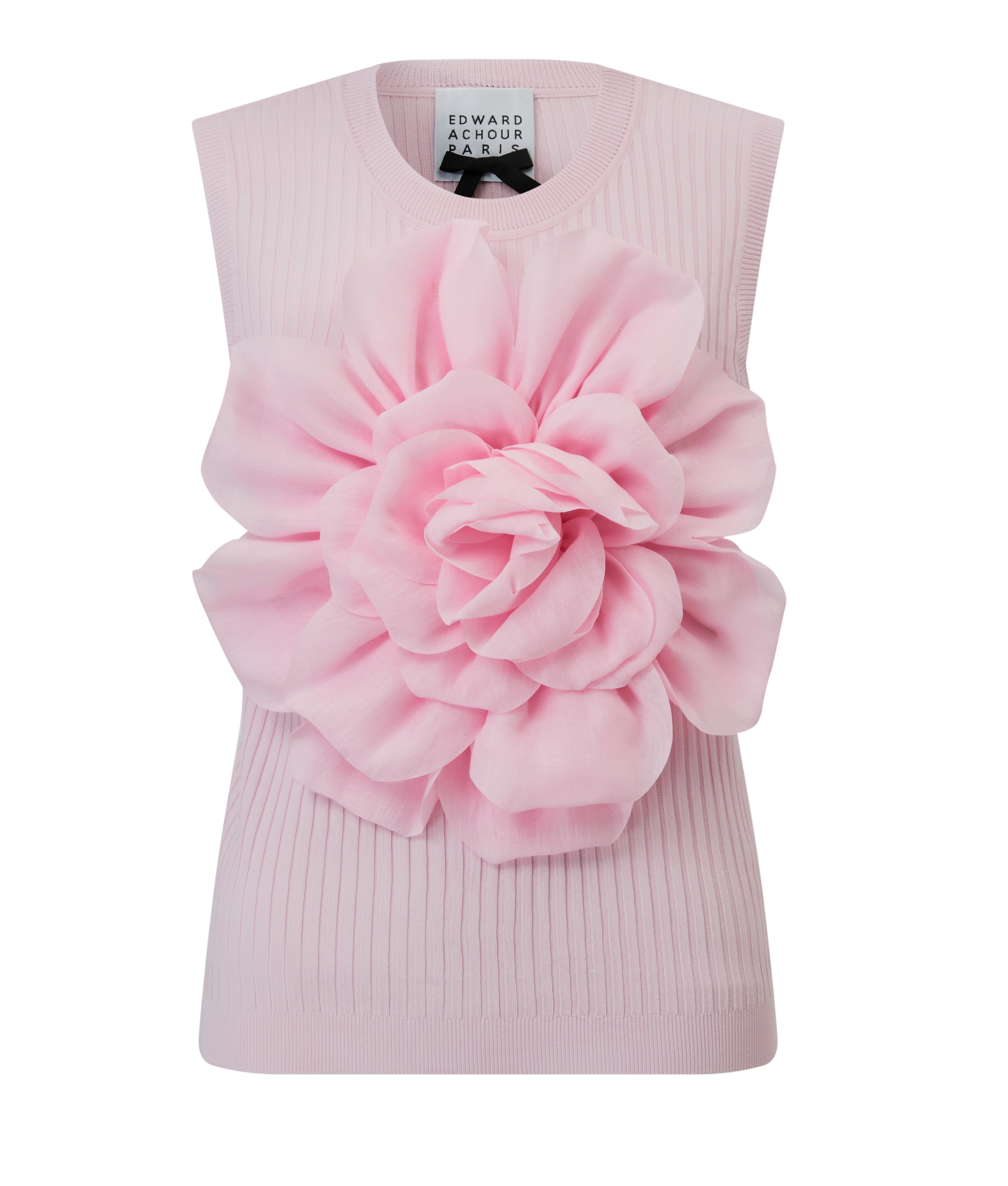 oversized flower sleeveless robes top