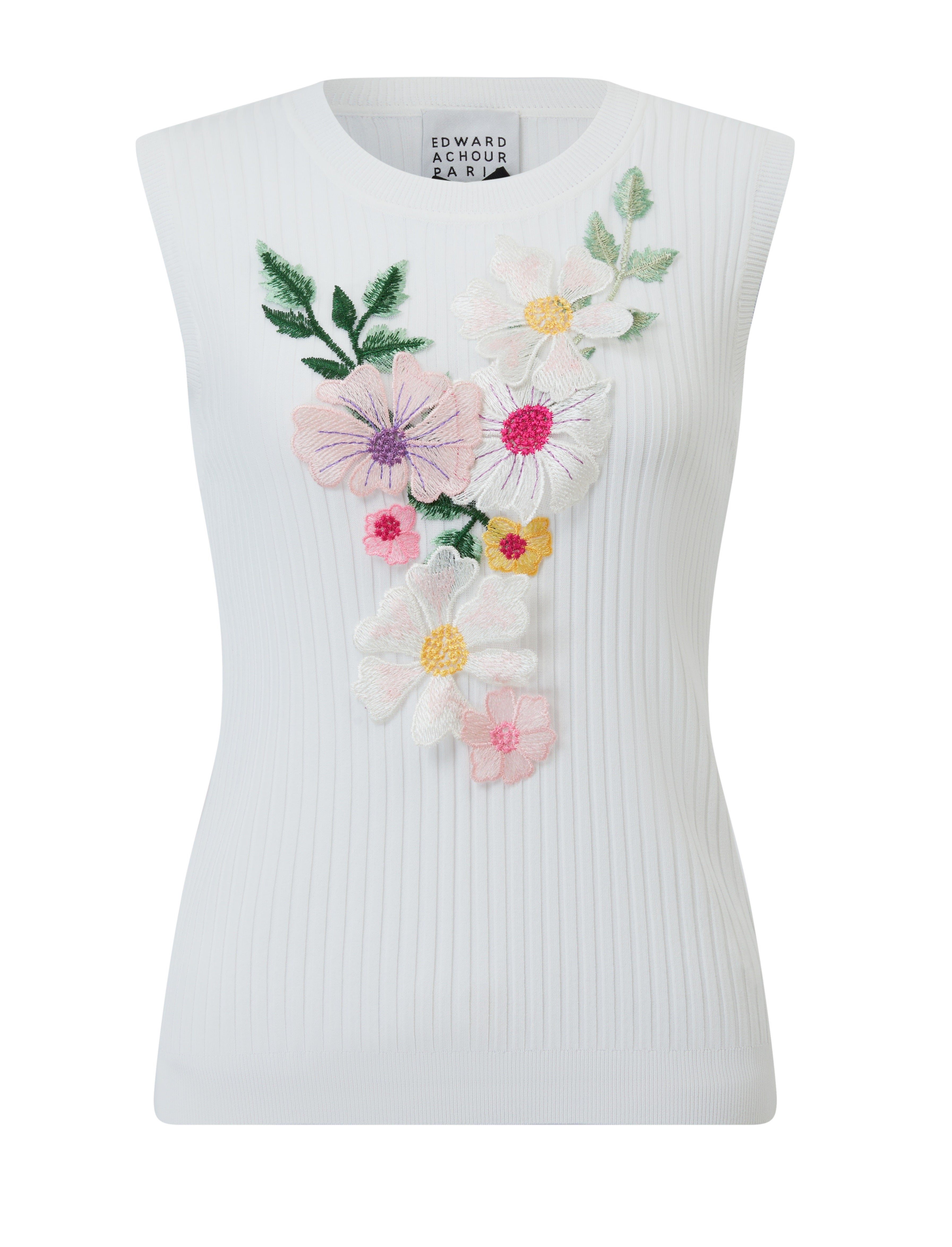 Rives sleeveless embroidered top