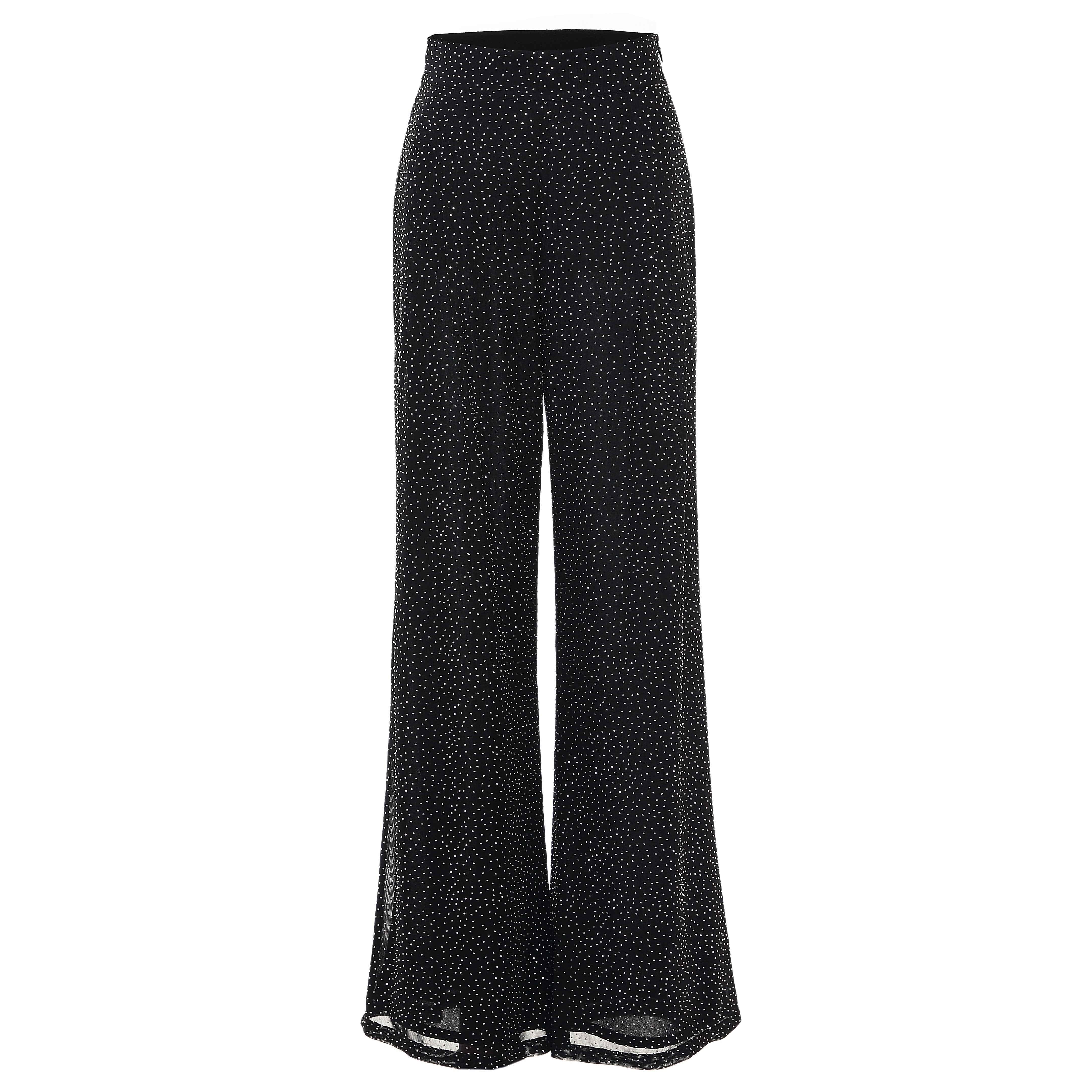 Black and Cristal wide pant